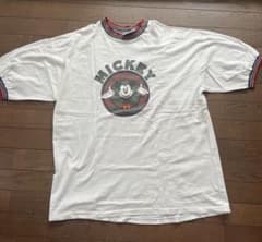 80s〜90s USA製 Genus Mickey Mouse リンガーTシャツのサムネイル