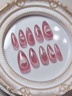 ネイルチップ Pink Pearl マグネット 上品のサムネイル