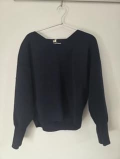 green label relaxing ニット ネイビー 長袖 ボリューム袖のサムネイル
