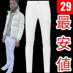 最安値 バチイケ 美品 幻のAMIRI MX1 White Skinny 29 - メルカリ