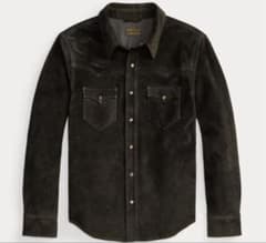 新品】RRL スエード ラフアウト ウエスタンシャツ ダブルアールエル L 