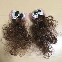 付け毛付き 髪飾り2個組のサムネイル