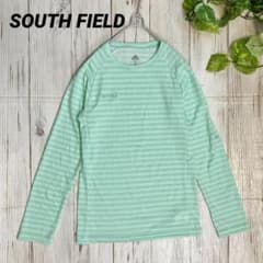 SOUTH FIELD ＊ レディース ボーダー 長袖Tシャツ ミントグリーン