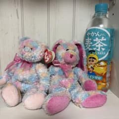 ty カラフル パステル 虹色 くま うさぎ ぬいぐるみのサムネイル
