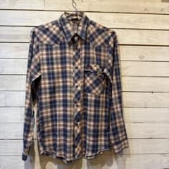 Made in USA Wrangler 長袖チェックシャツ ウエスタンシャツのサムネイル