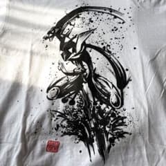 2019 ポケモン ゲッコウガ tシャツ 水墨画 ホワイト 御歌頭 鼓舞L