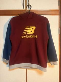 new balance バーガンディ/ネイビー パーカーのサムネイル