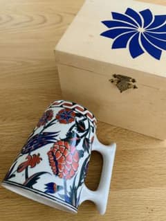 同時購入割あり》トルコ土産　イズニック陶器　マグカップ　木箱入りのサムネイル