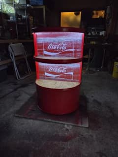 トミー様専用 Coca-Cola ドラム缶リメイク LED付ディスプレイラック
