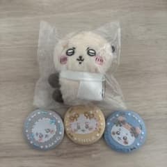 ちいかわ クリップぬいぐるみ②/古本屋・ラッコ・シーサー缶バッジセットのサムネイル