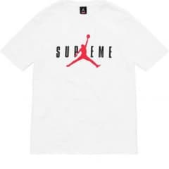 supreme x jordan コラボＴシャツ Mサイズ 白 正規品のサムネイル