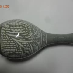 肥後高田焼(こうだやき)　青木修の『三島暦手象嵌入　鶴首花入』 肥後高田焼(こうだやき) 青木修の『三島暦手象嵌入 鶴首花入