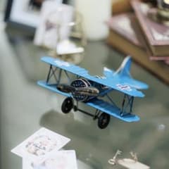 【アンティーク 置物】レトロ 飛行機 モデル ブリキ製 ドイツ 航空機のサムネイル