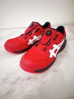 【新品未使用】アシックス　安全靴　BOAシステム 赤　asics 26センチのサムネイル