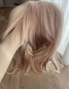 【新品未使用】セミロング ウィッグ ピンクのサムネイル