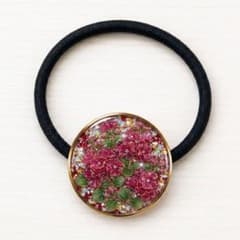 サルスベリ レジン ヘアゴム ハンドメイド ピンク 華やか - メルカリ