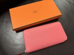 HERMES エルメス アザップ シルクイン 長財布 ピンク 箱付き - メルカリ