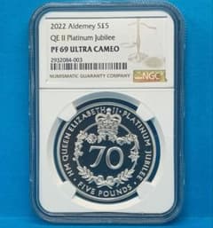 2022 エリザベス女王 プラチナジュビリー £5 銀貨 NGC PF69UC - メルカリ