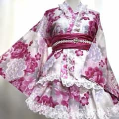 722⑦浴衣ドレス 地雷系 量産型 姫ギャル ロリータ 大人 - メルカリ