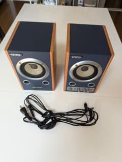 EDIROL アクティブスピーカー 青 木製　サト様専用です。のサムネイル