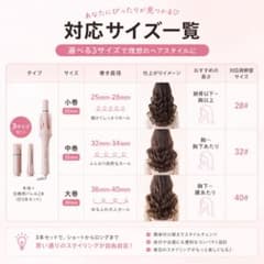 ヘアアイロン自動巻きカールアイロンストレートブラシ付き 3段階温度調節急速加熱のサムネイル