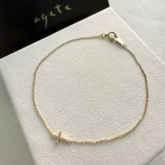 agete アガット K18 ダイヤモンド クロス ブレスレット 0.03ct - メルカリ