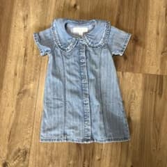 ZARA キッズ デニムワンピース ストライプ 98cmのサムネイル