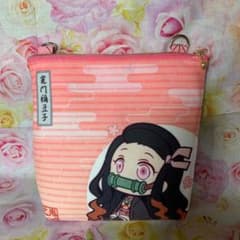 ハンドメイド　タオルリメイクポーチ　ねずこ　値下げ中のサムネイル