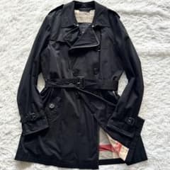 希少 BURBERRY BRIT トレンチコート メガチェック 黒 L - メルカリ