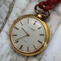CITIZEN 手巻き 懐中時計 稼働品 和柄 花 6700-671837 - メルカリ