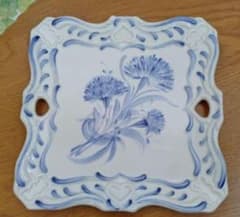 [Unused] Ceramic Hand-painted Plate, Pottery, Antique, Artist's Craft, Artwork, Flower