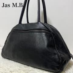 Jas M.B. スモールトラベラー レザー ボストンバッグブラック - メルカリ