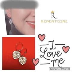 Repertoire ハート型クリスタルピアス ハンドメイドのサムネイル