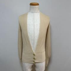 エルメス 最高級 カーディガン size 42 ライトベージュ イタリア製