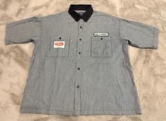 DAD'S GARAGE ヒッコリーストライプ ワークシャツ 半袖のサムネイル