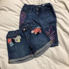 デニムショートパンツ　2枚セットのサムネイル