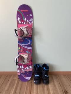 BURTON キッズ スノーボード 3点セット 100cm ブーツ17.5cm - メルカリ