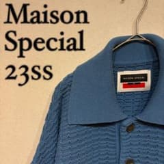 MaisonSpecial 23ss コードヤーンタックワッフルニットポロシャツ 