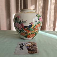 九谷焼 花鳥図 花瓶 陶磁器 - メルカリ