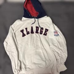 XLARGE ハーフジップ パーカー ホワイト Lのサムネイル