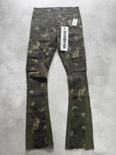 VALABASAS バラバサス フレアデニム 迷彩 カモ柄 グリーン 29 新品