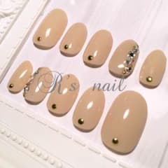 #19  キレイめシンプル♡ショートジェルネイル♡スワロフスキーのサムネイル