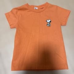 SNOOPY 刺繍 Tシャツ オレンジのサムネイル