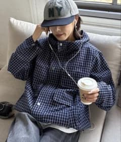 CIAOPANIC TYPY 【UNISEX】チェックフードシャウターのサムネイル