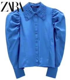 ZARA ザラ パフスリーブ ブラウス Mのサムネイル