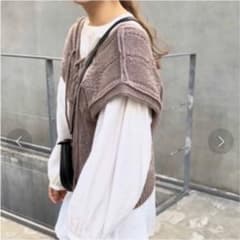 さや様専用 】編み上げジャガードベストsetのサムネイル