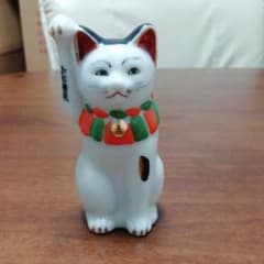 陶器　アンティーク　レトロ　招き猫のサムネイル