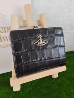 Vivienne Westwood 二つ折り財布 クロコ型押し ブラックのサムネイル