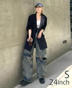 正規新品 AMERI MEDI 2WAY REMOVE DENIM PANTS - メルカリ