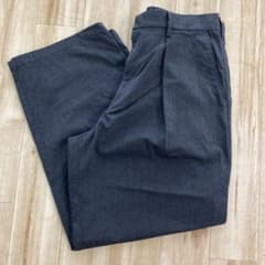 GUバレルレッグスラックス　グレー　XL
